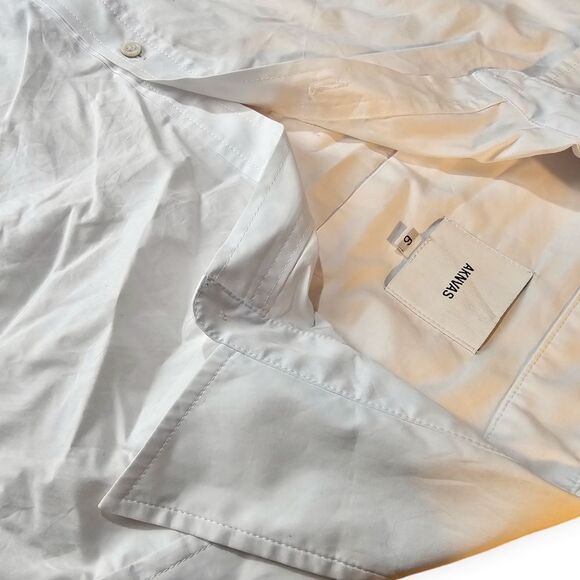 AKNVAS Fiona Rope Belt White Mini Shirtdress - Picture 4 of 13